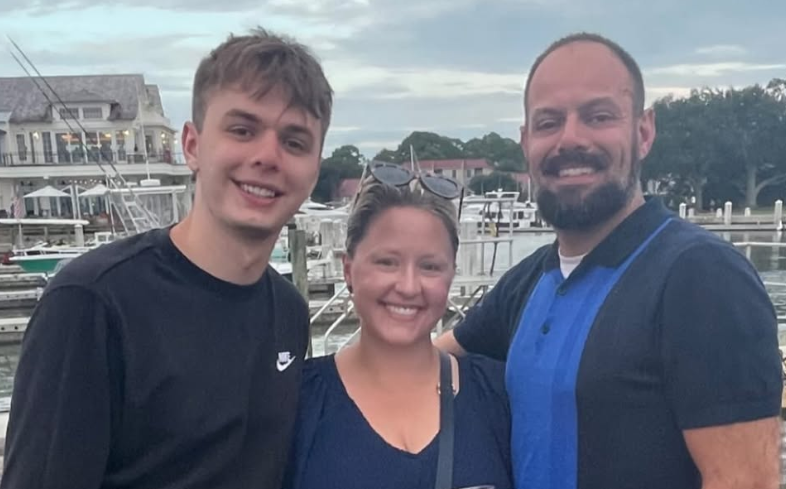 Adam Mockler with his parents